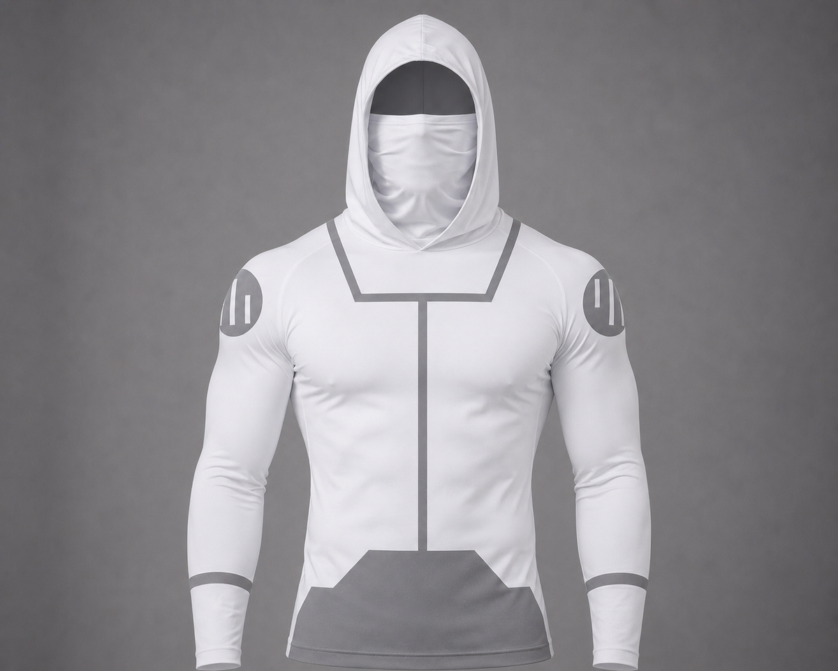 T- Shirt Compression Hood and Mask Mark Viltrumite