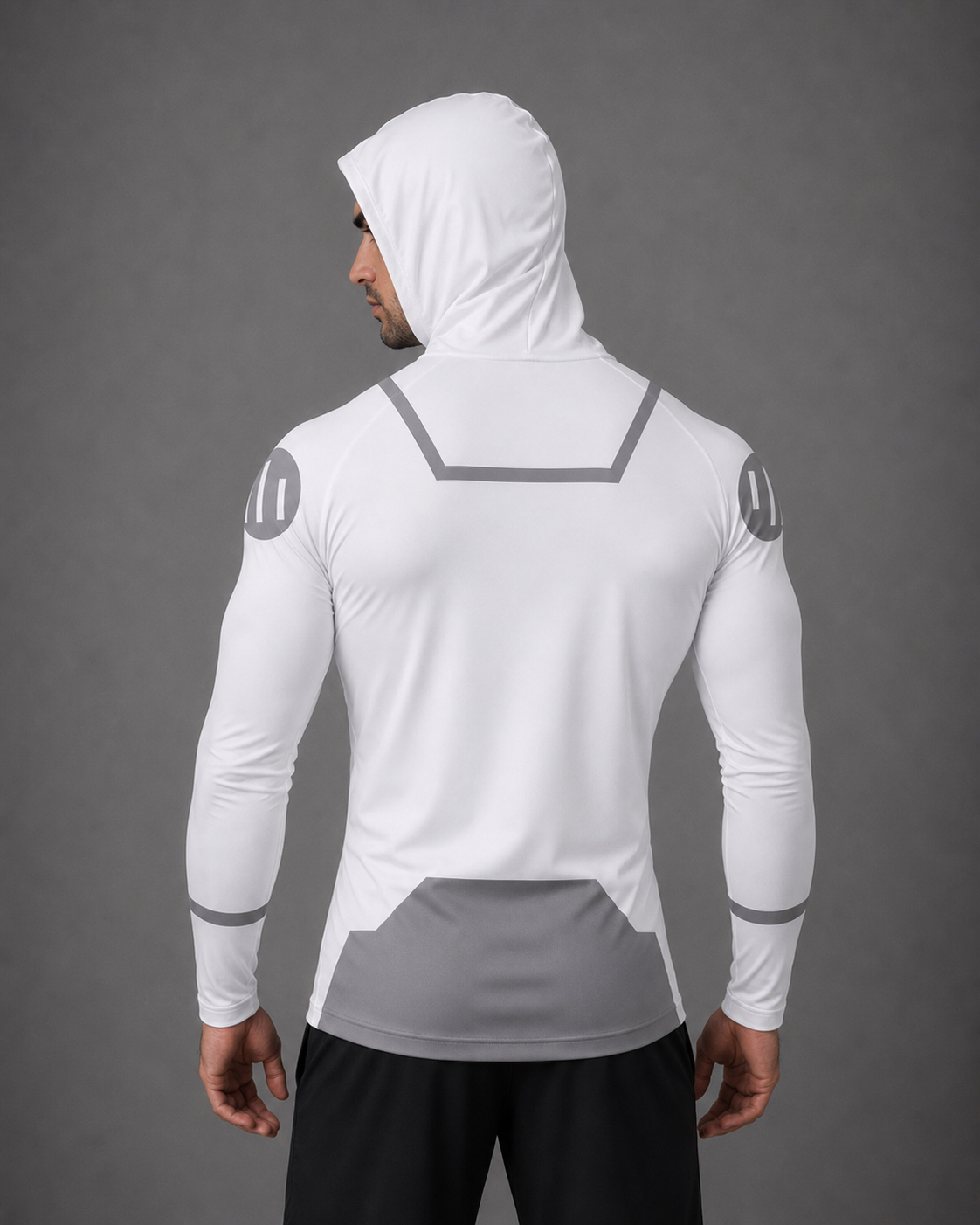 T- Shirt Compression Hood and Mask Mark Viltrumite