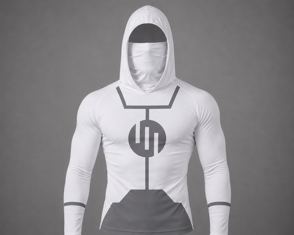 T Shirt compression hood and mask Conquest