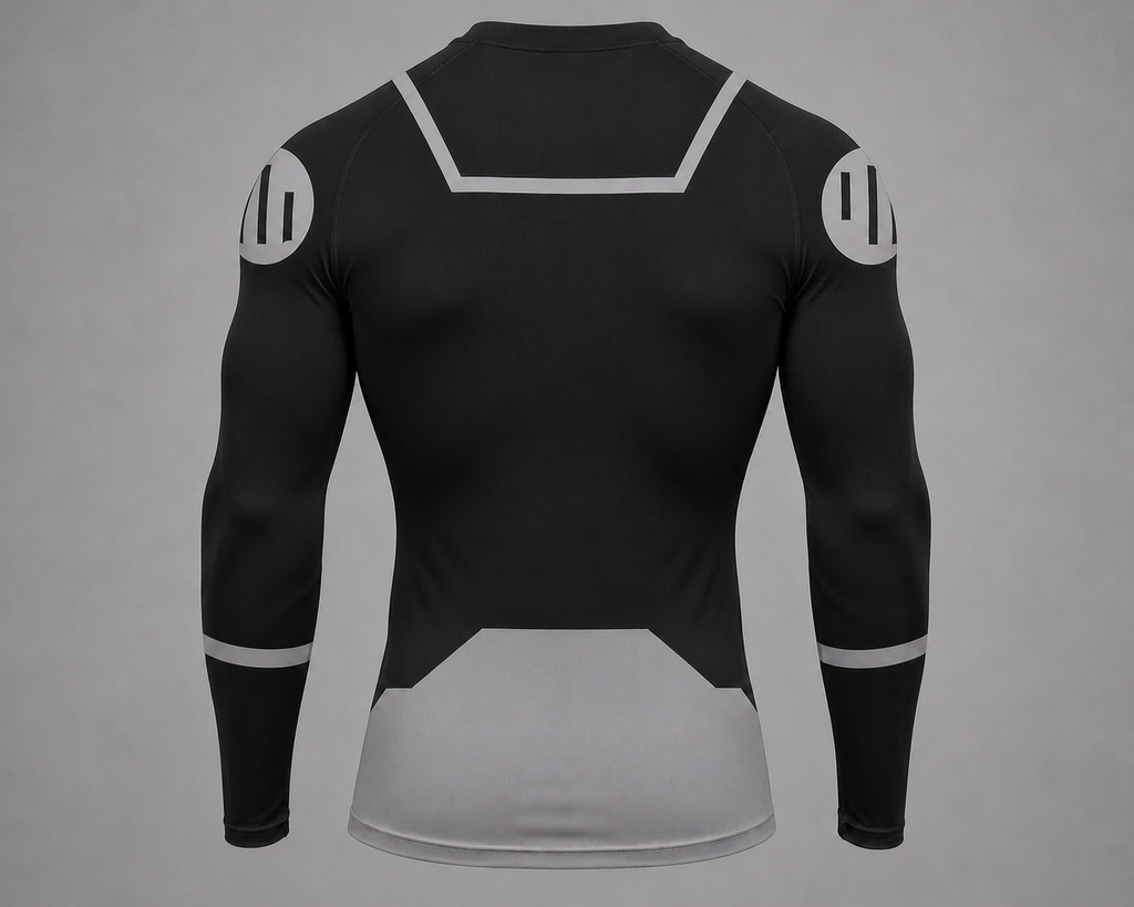 T- Shirt Compression Hood and Mask Mark Viltrumite